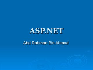 ASP.NET part 2.ppt