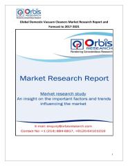 Global Domestic Vacuum Cleaners Market Research Report and Forecast to 2017-2021.pdf