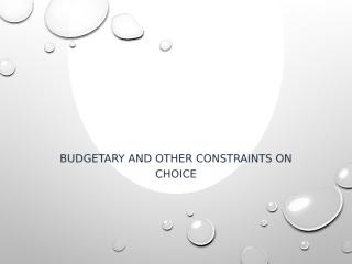 Budget Constraint.ppt