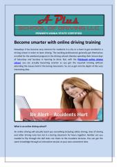 Become smarter with online driving training.pdf