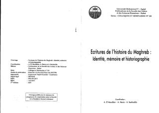 Mansouri M.T.  - Memoire et histoire dans l'écriture de l'histoire du Maghreb.pdf
