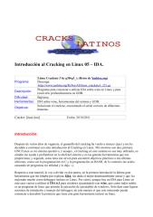 Introduccion al Cracking en Linux 05 – IDA.pdf