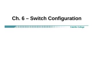ccna3-mod6-SwitchConfiguration.ppt